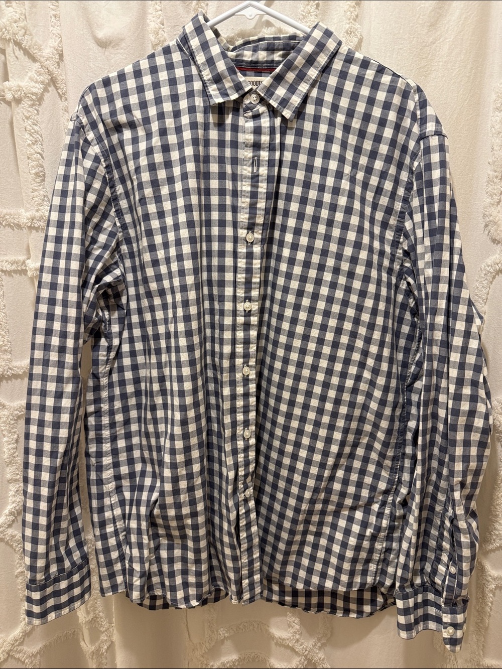 Goodthreads Blue and White Checked Button-Down Shirt